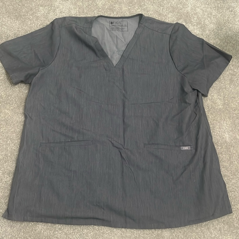 FIGS gray scrub top